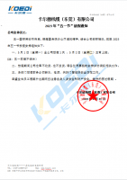 卡尔德线缆（东莞）有限公司2023年